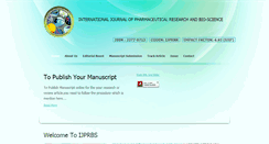 Desktop Screenshot of ijprbs.com